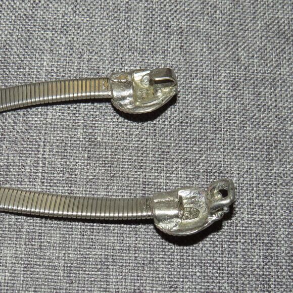 Mimi Di Niscemi Vintage Scallop Shell Seashell Silver Tone Stretch Belt Size M-L - Picture 2 of 11